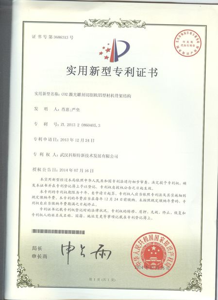 Κίνα Wuhan Questt ASIA Technology Co., Ltd. Πιστοποιήσεις