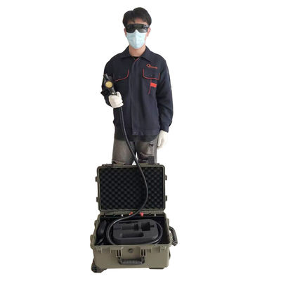 Μικρός επικεφαλής τύπος βαλιτσών μηχανών αφαίρεσης σκουριάς λέιζερ ινών MOPA