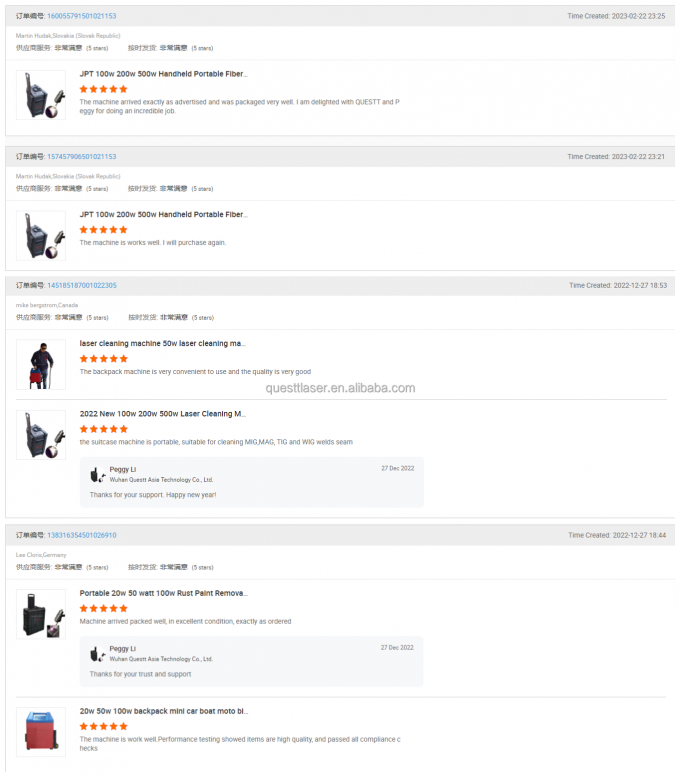 Μηχανή καθαρισμού βαλίτσας με λέιζερ ινών με παλμό 200w 300w 11